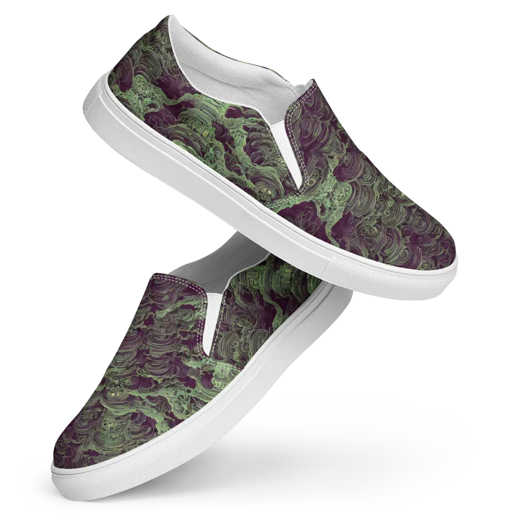 Knab Whorls on Women's Slip-On Canvas Shoes — Front