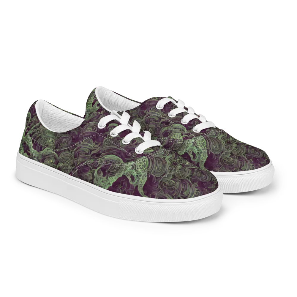 Knab Whorls on Men's Lace-Up Canvas Shoes — Right Front