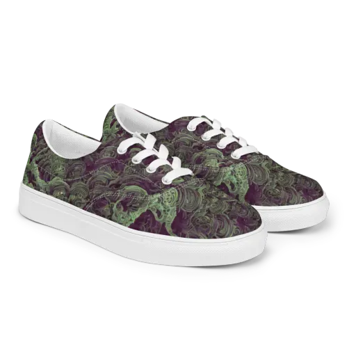 Knab Whorls on a Men's Lace-Up Canvas Shoes