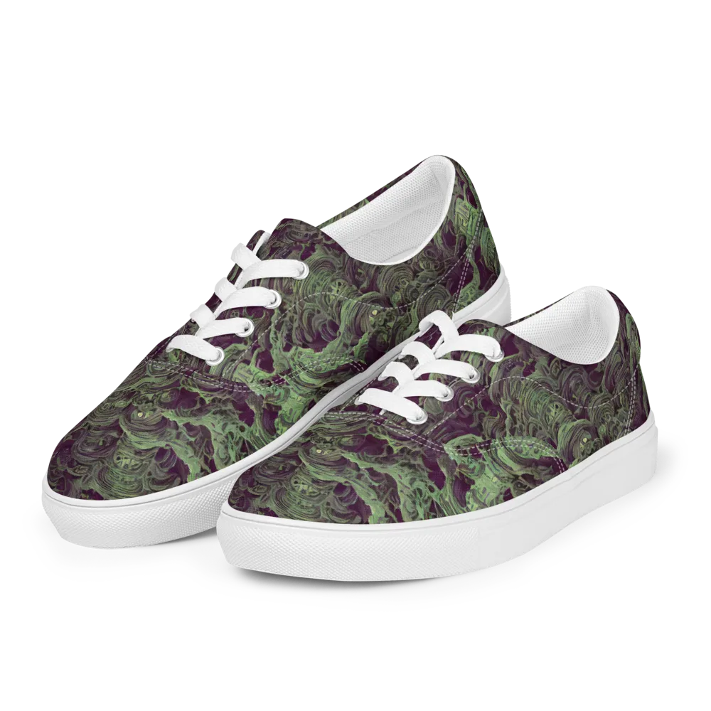 Knab Whorls on Men's Lace-Up Canvas Shoes — Left Front