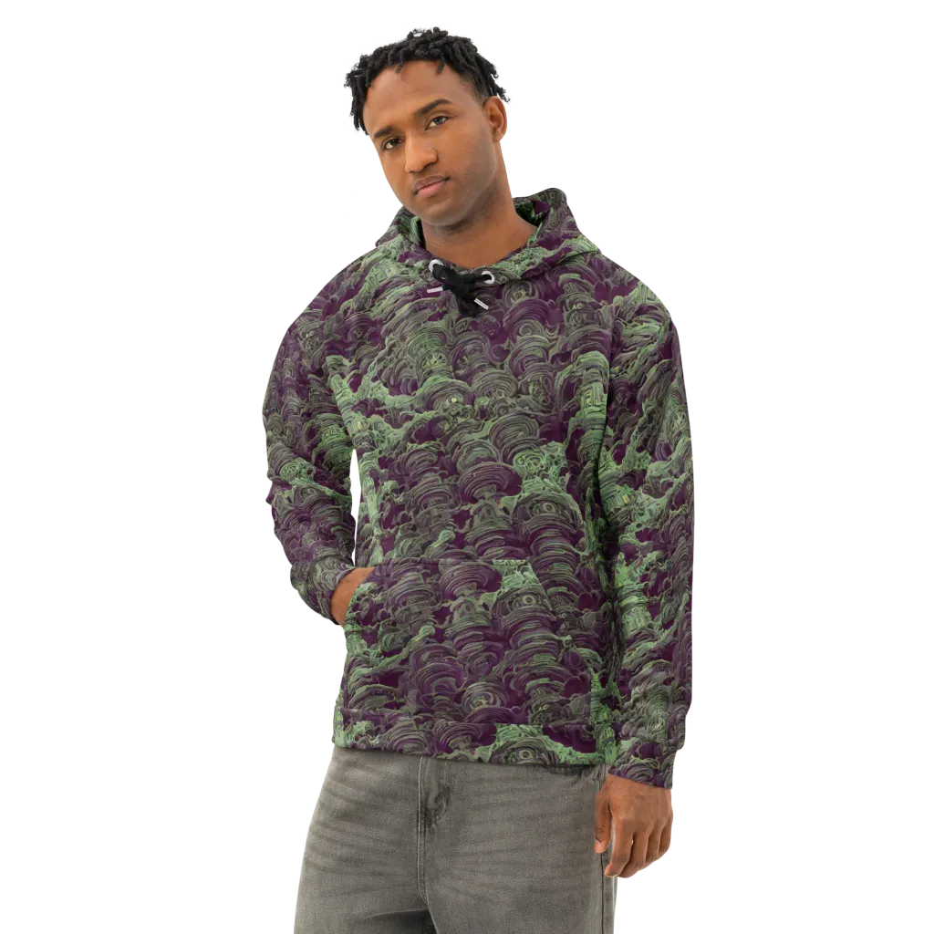 Knab Whorls on Cotton Hoodie — Left Front