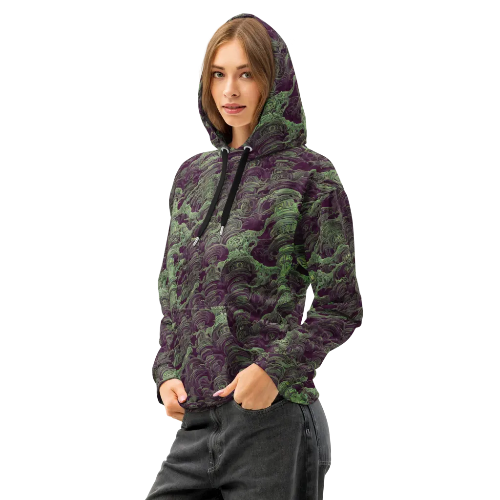 Knab Whorls on Cotton Hoodie — Left Front