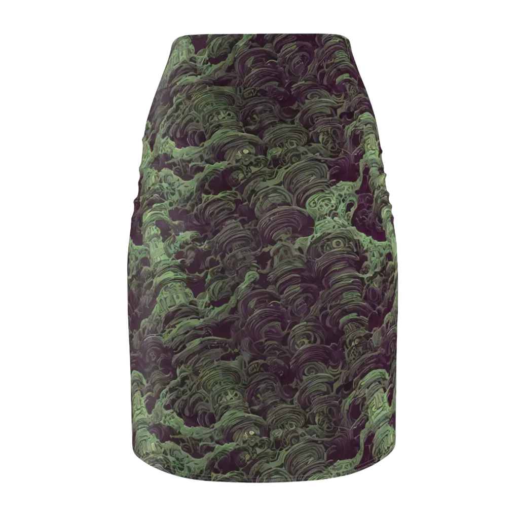 Knab Whorls on Pencil Skirt — Back