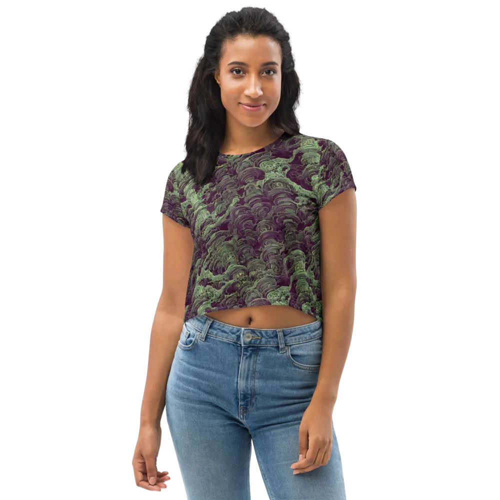 Knab Whorls on Crop Tee — Front