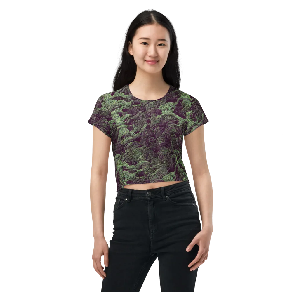 Knab Whorls on Crop Tee — Front