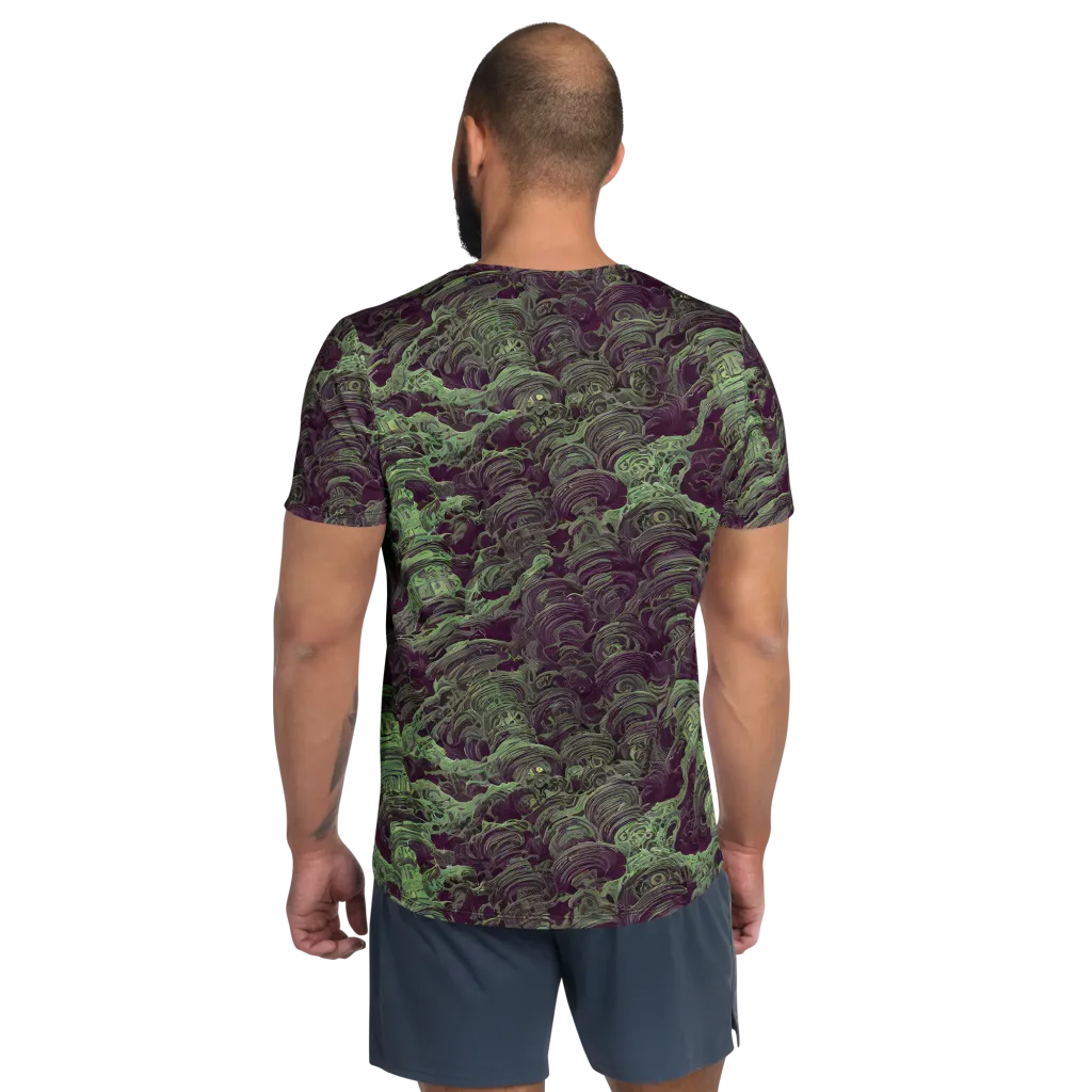 Knab Whorls on Men's Athletic T-Shirt — Back