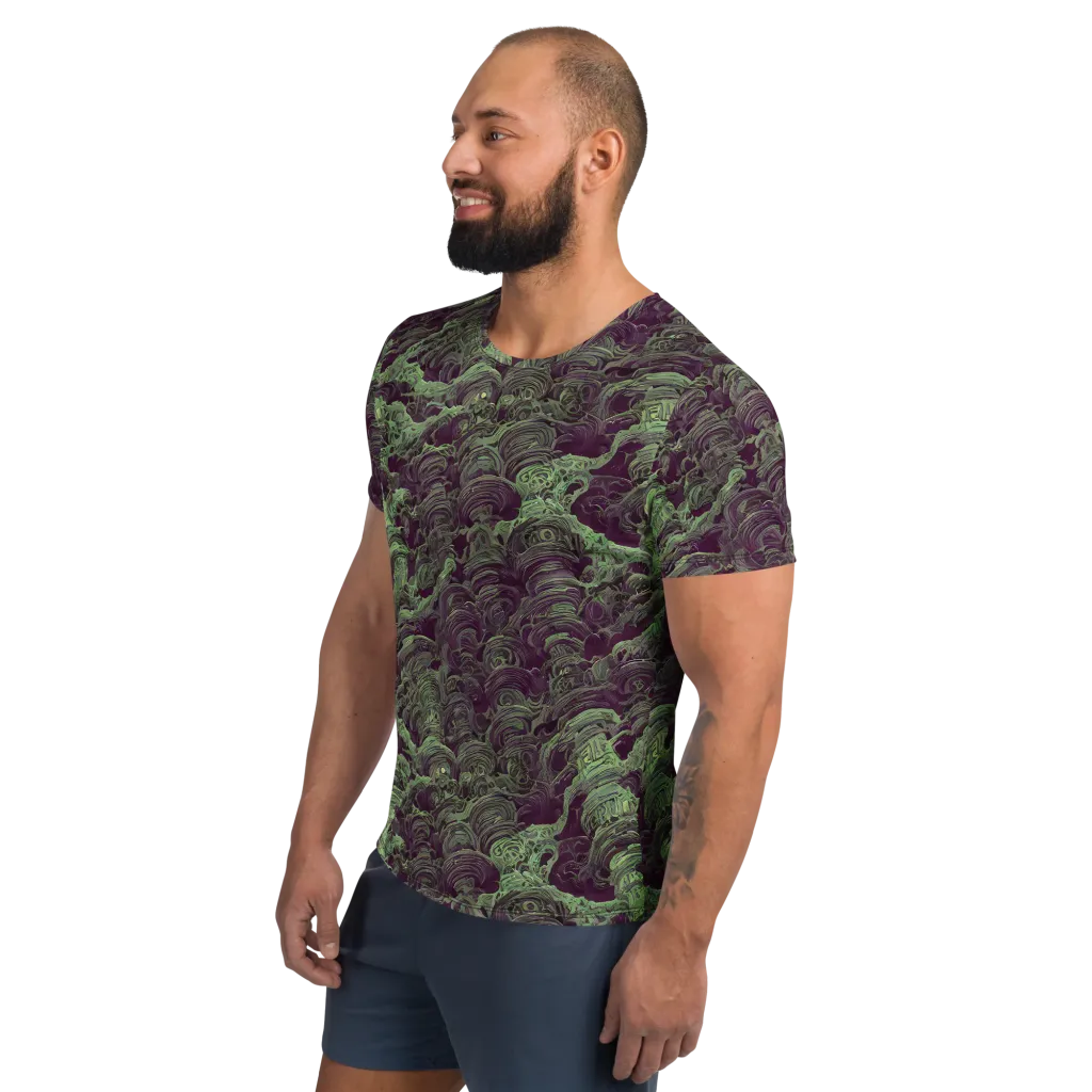 Knab Whorls on Men's Athletic T-Shirt — Left