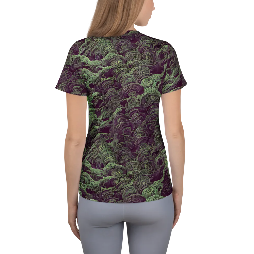 Knab Whorls on Women's Athletic T-Shirt — Back