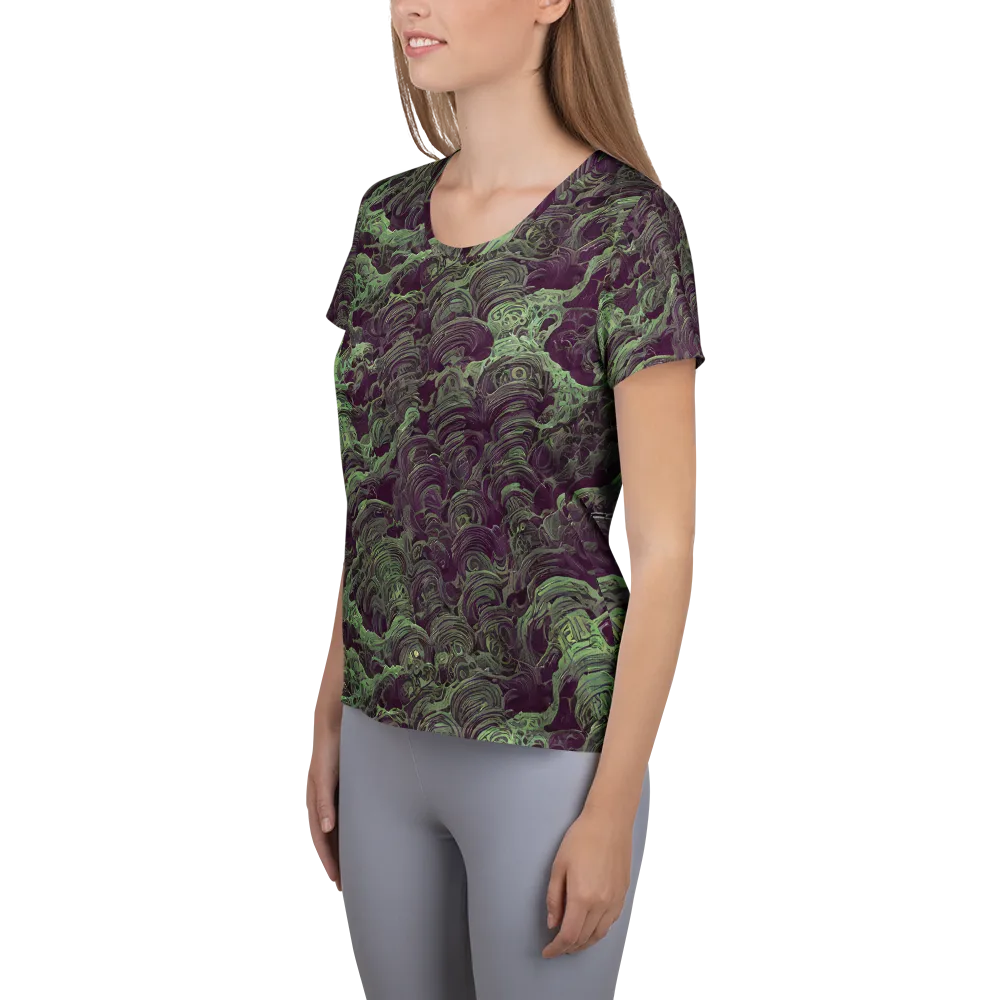 Knab Whorls on Women's Athletic T-Shirt — Left