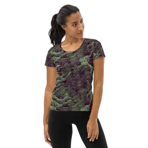 Knab Whorls on a Women's Athletic T-Shirt