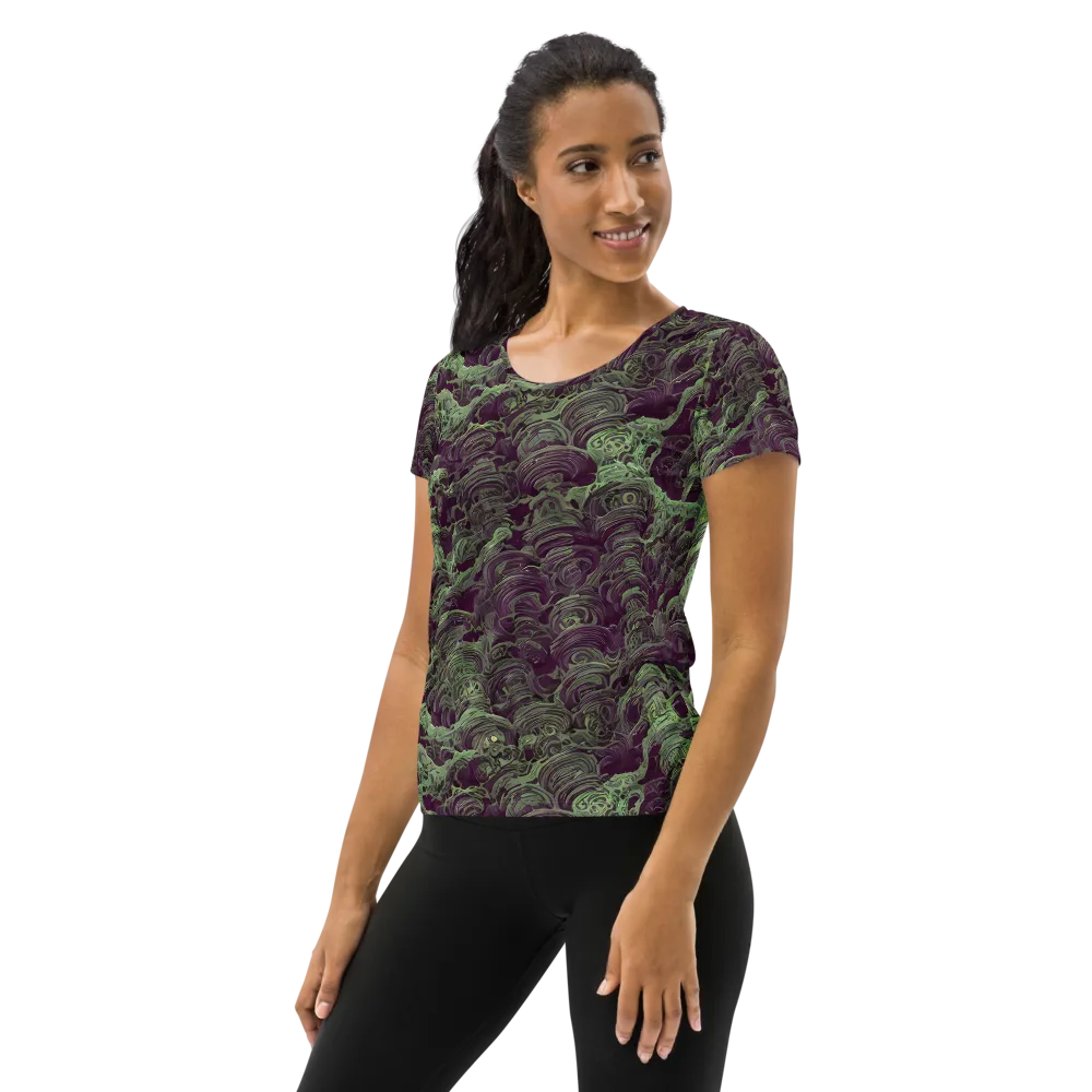 Knab Whorls on Women's Athletic T-Shirt — Left