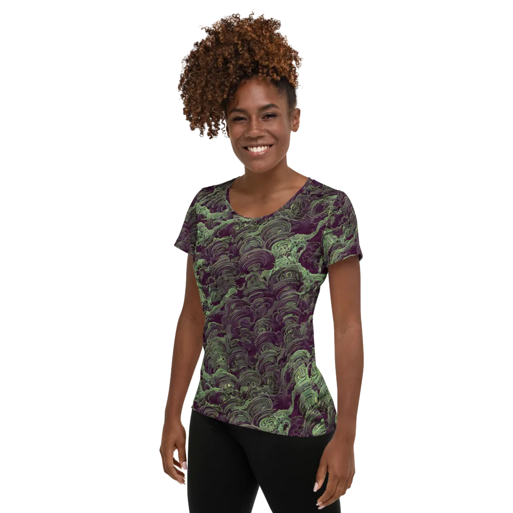 Knab Whorls on Women's Athletic T-Shirt — Left