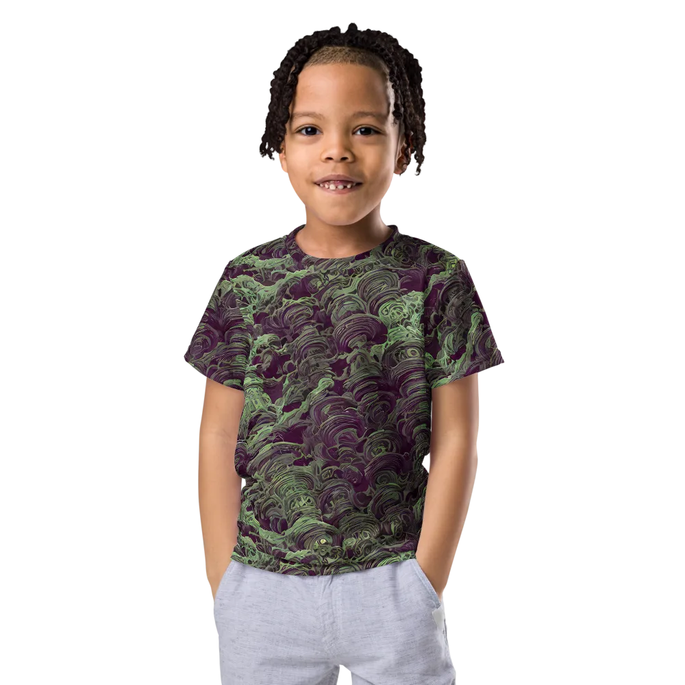 Knab Whorls on Kids Crew Neck T-Shirt — Front