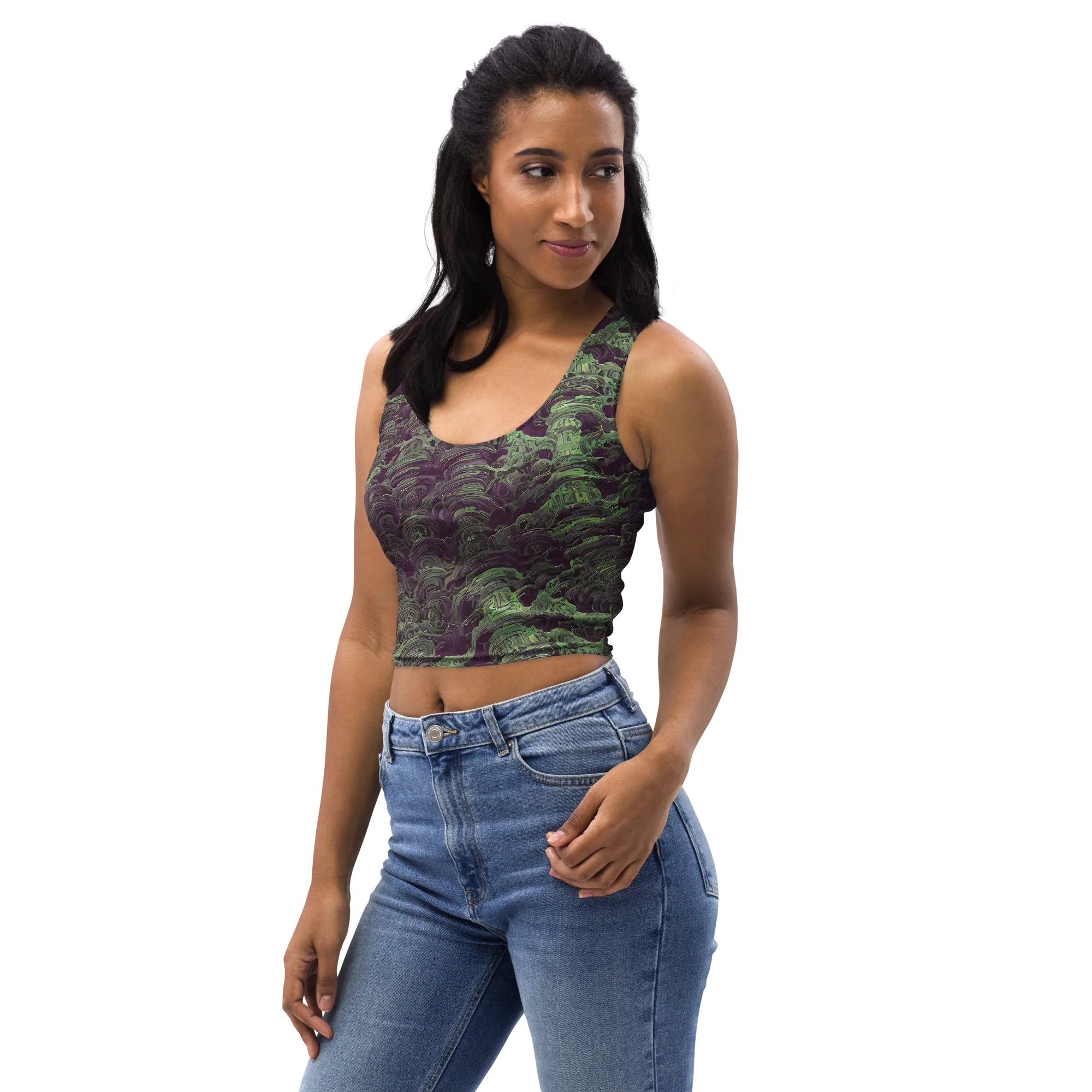 Knab Whorls on Crop Top — Left Front