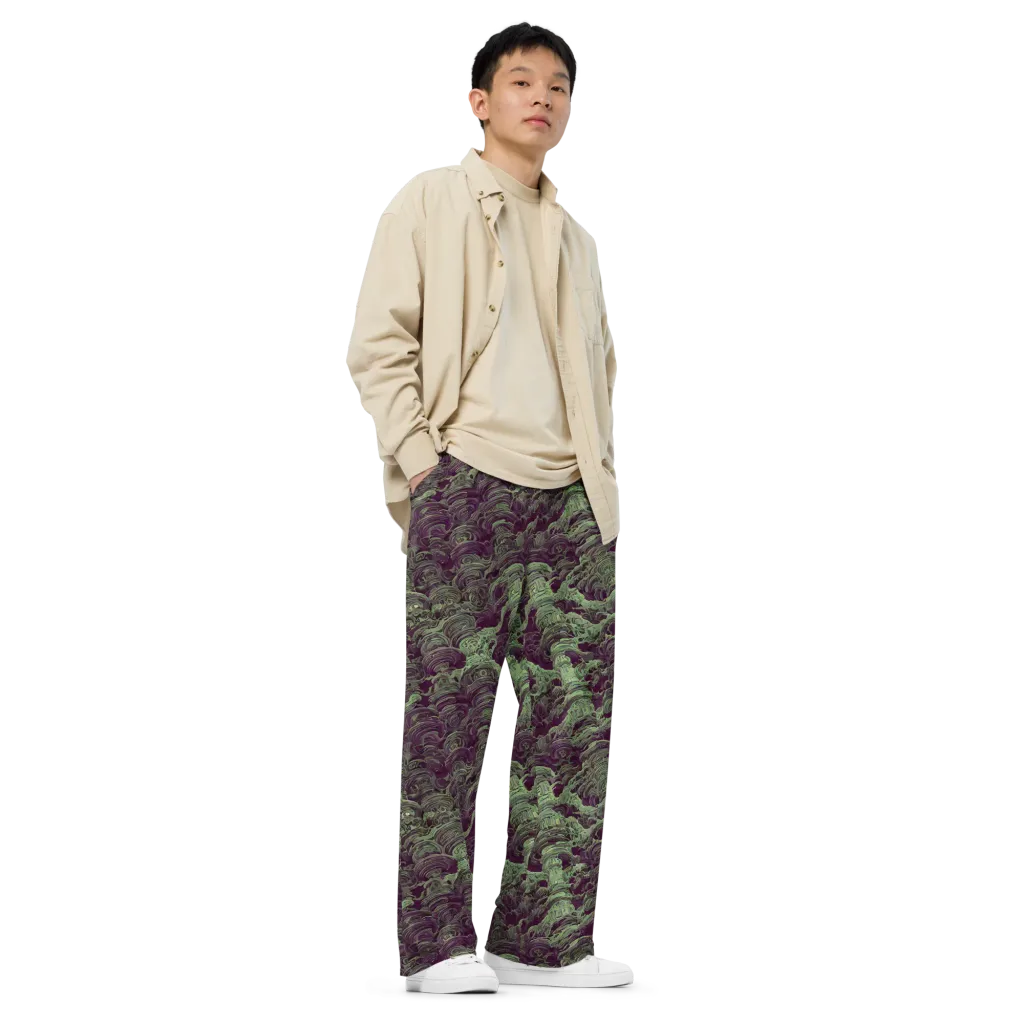 Knab Whorls on Wide-Leg Pants — Right Front