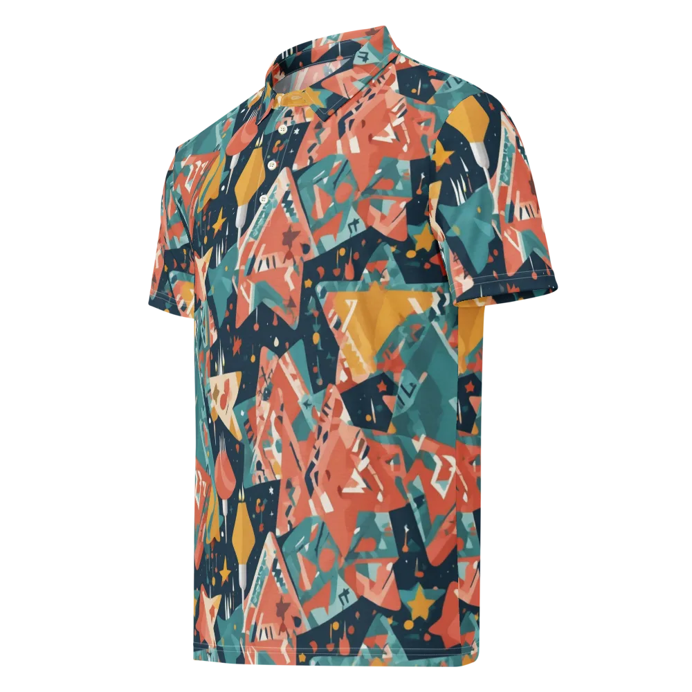 Neon Supper Club on Men's Slim Fit Polo Shirt — Left Front
