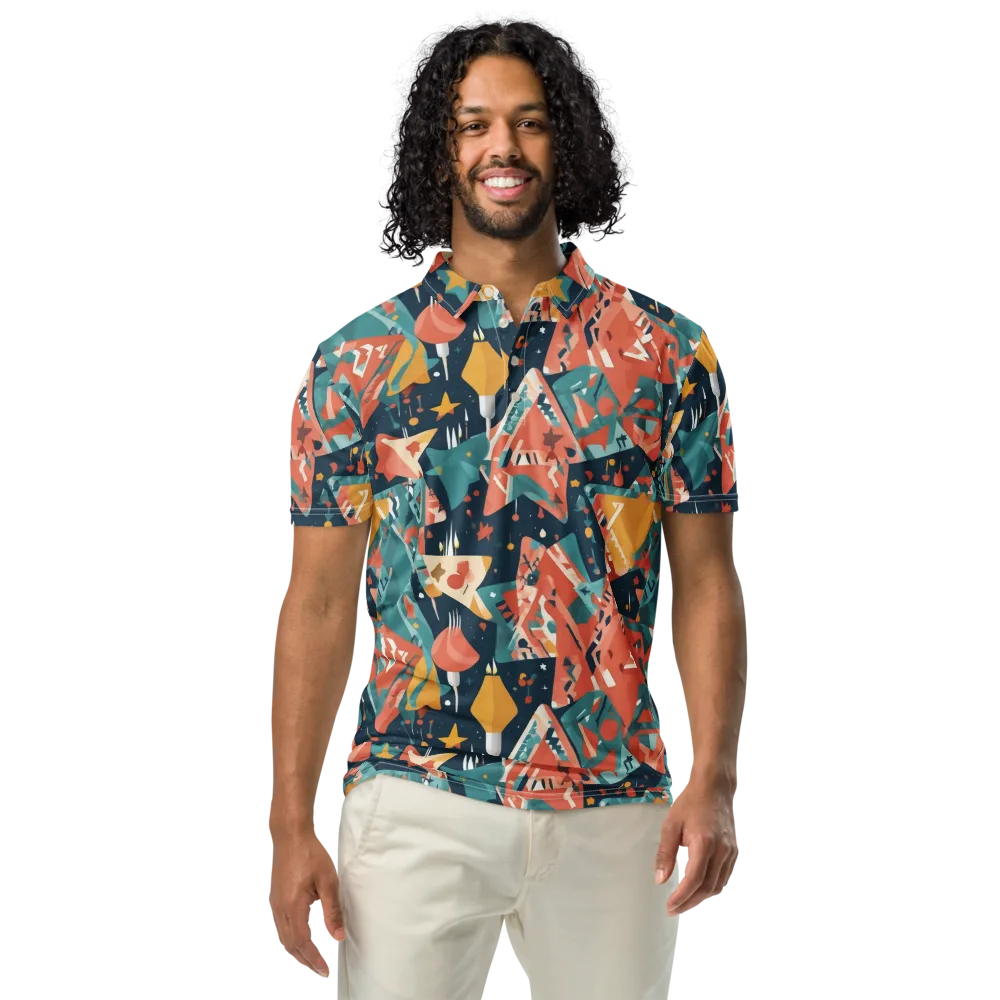 Neon Supper Club on Men's Slim Fit Polo Shirt — Front