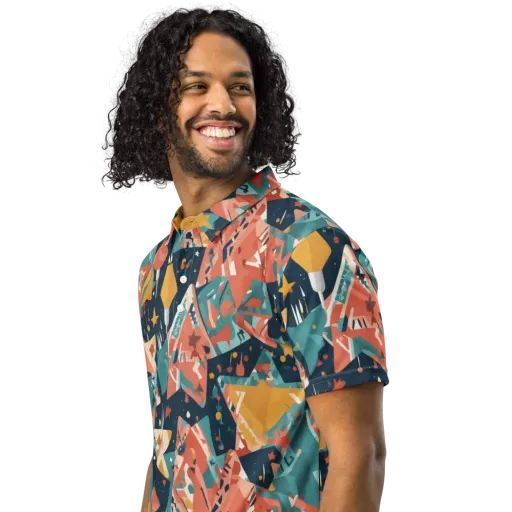Neon Supper Club on a Men's Slim Fit Polo Shirt