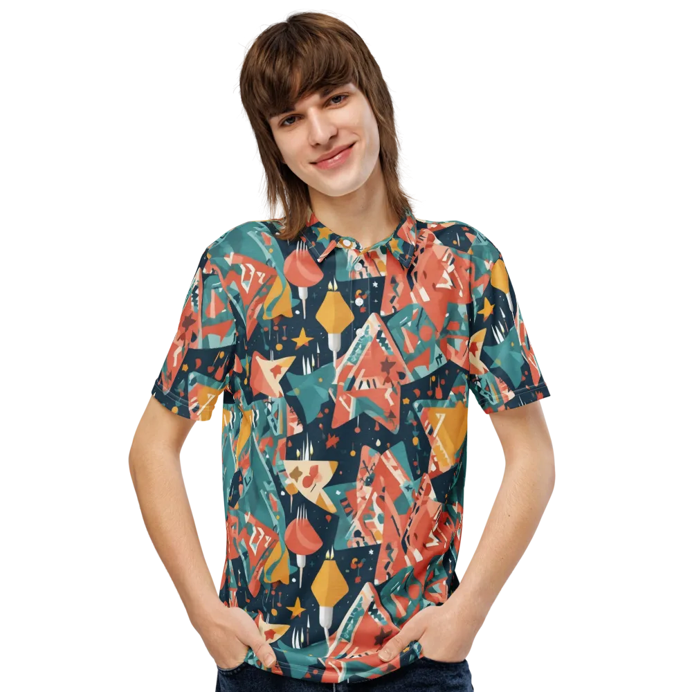 Neon Supper Club on Men's Slim Fit Polo Shirt — Front