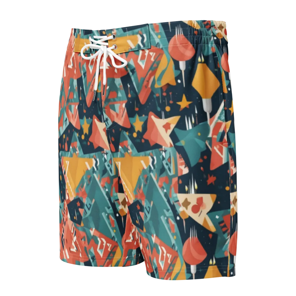 Neon Supper Club on Men's Board Shorts — Front