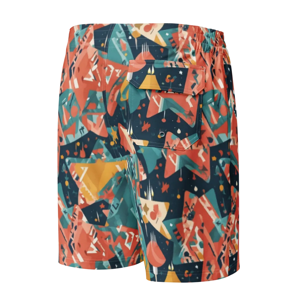 Neon Supper Club on Men's Board Shorts — Back