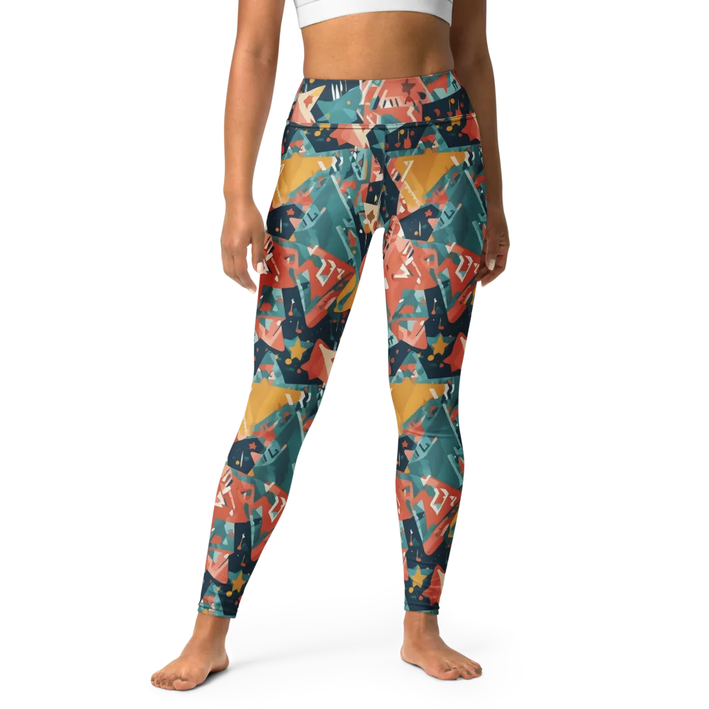 Neon Supper Club on Yoga Leggings — Front