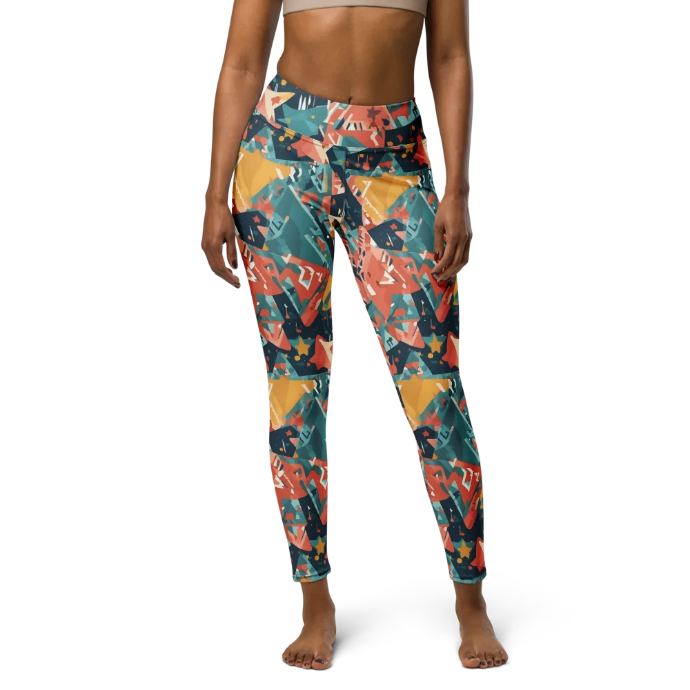 Neon Supper Club on Yoga Leggings — Front