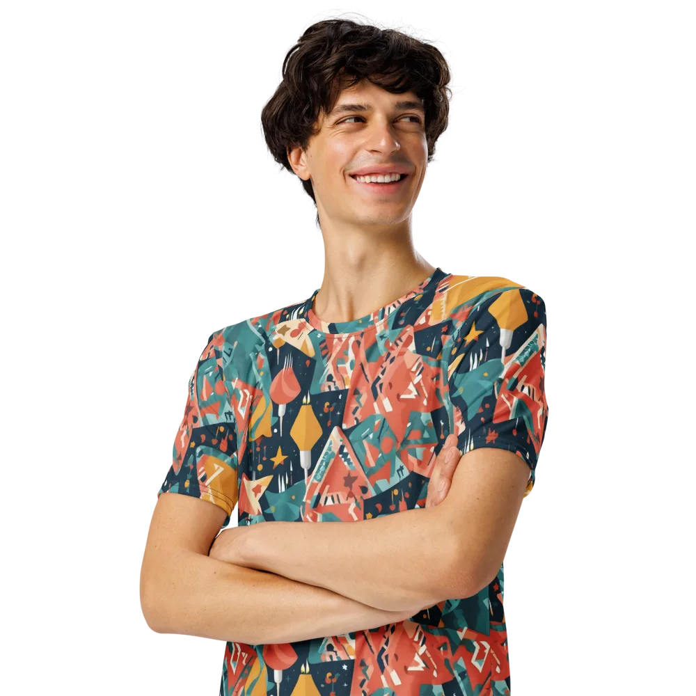 Neon Supper Club on Men's Crew Neck T-Shirt — Left Front