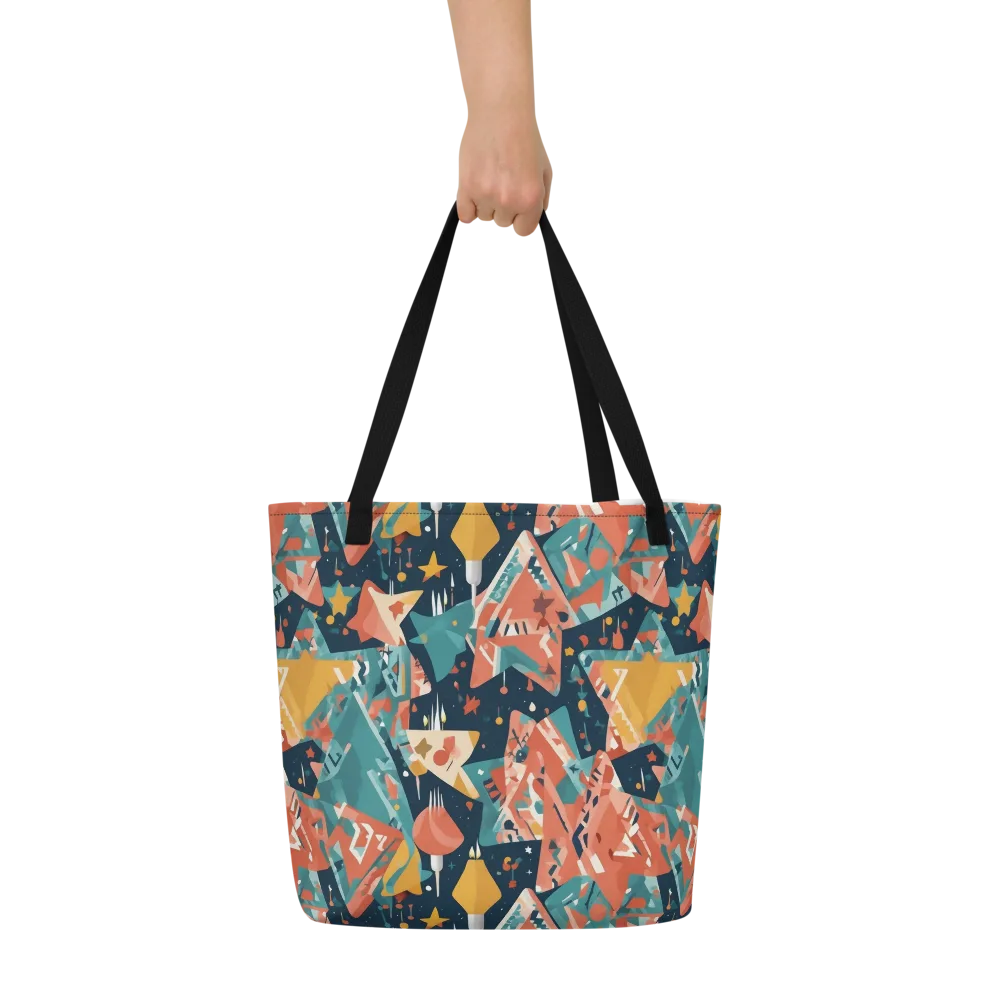 Neon Supper Club on Large Tote Bag W/ Pocket — Front
