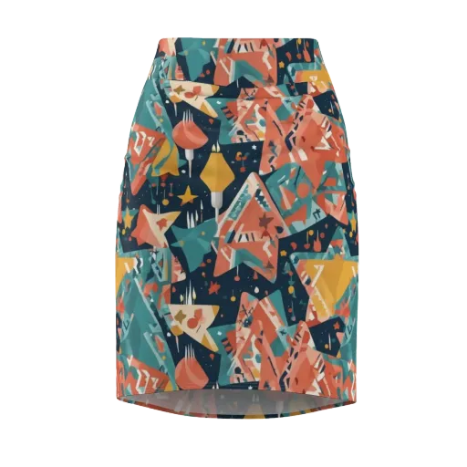 Neon Supper Club on a Pencil Skirt