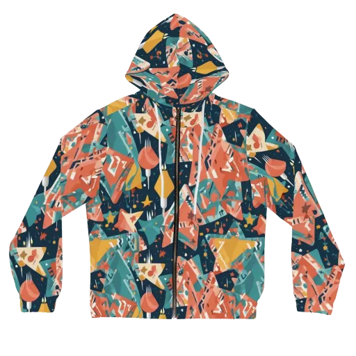 Neon Supper Club on a Women's Full-Zip Hoodie