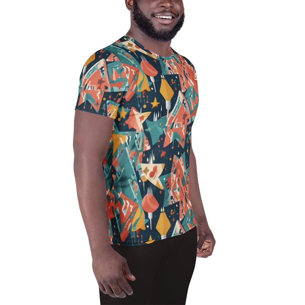 Neon Supper Club on Men's Athletic T-Shirt — Right