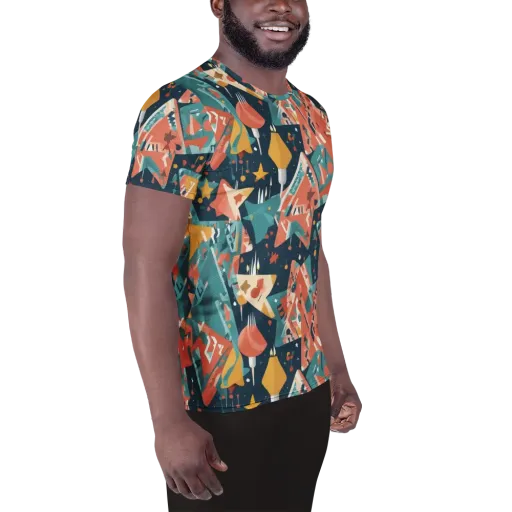 Neon Supper Club on a Men's Athletic T-Shirt