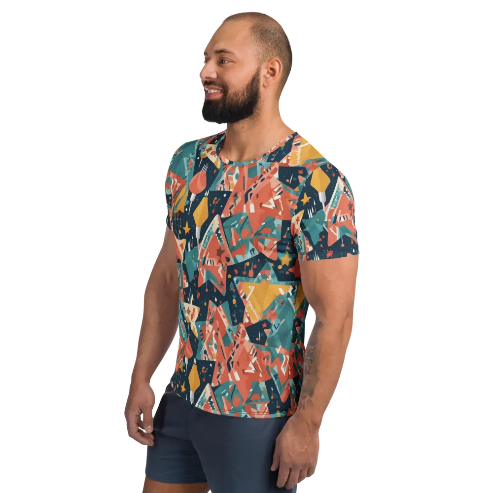 Neon Supper Club on Men's Athletic T-Shirt — Left