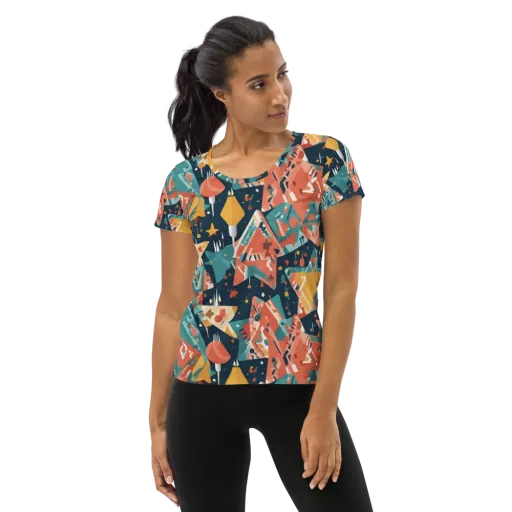 Neon Supper Club on a Women's Athletic T-Shirt