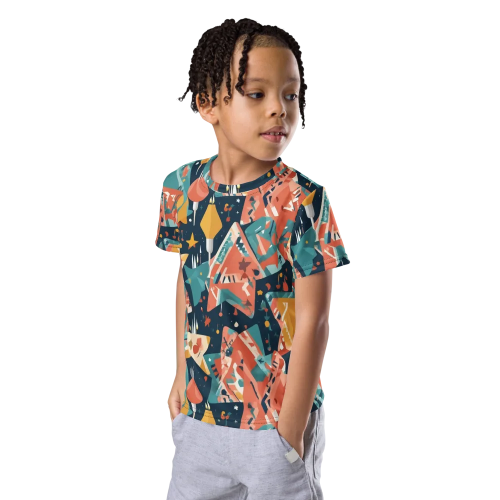 Neon Supper Club on Kids Crew Neck T-Shirt — Left Front