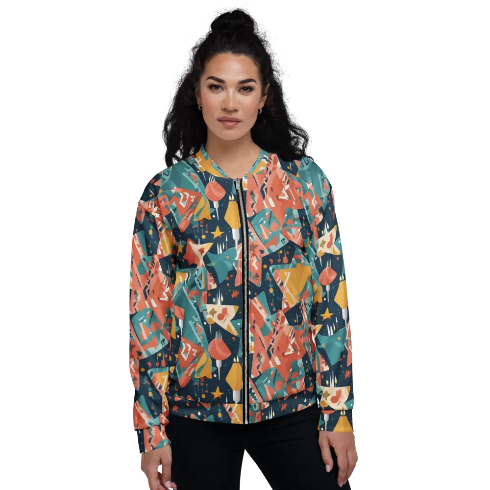 Neon Supper Club on Bomber Jacket — Front