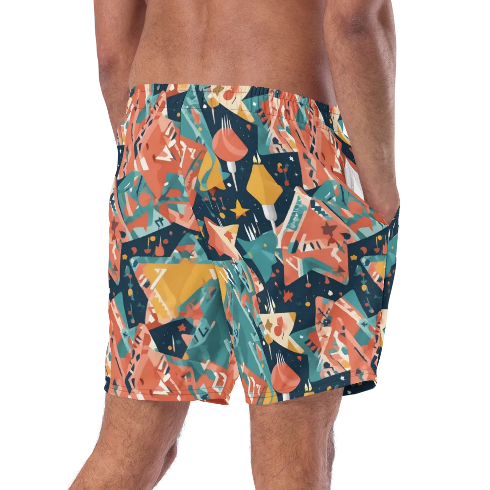 Neon Supper Club on Swim Trunks — Right Back