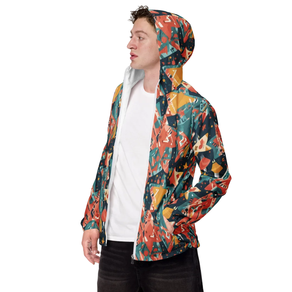 Neon Supper Club on Men's Windbreaker — Left Front