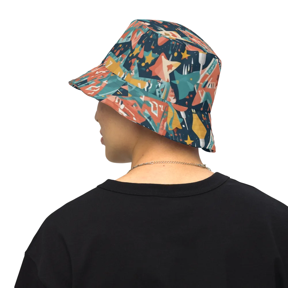 Neon Supper Club on Reversible Bucket Hat — Back Inside