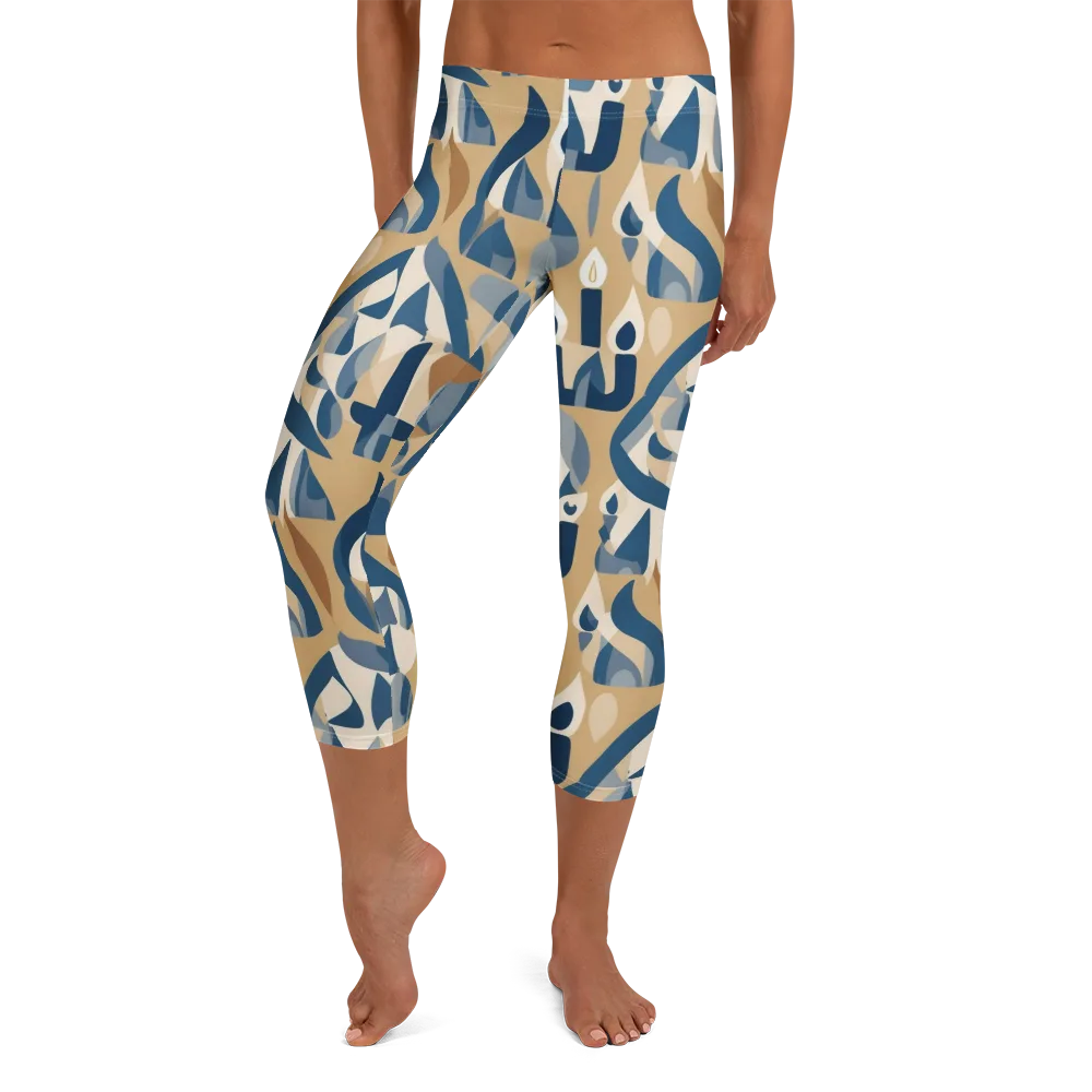 Candle Current on Capri Leggings — Front