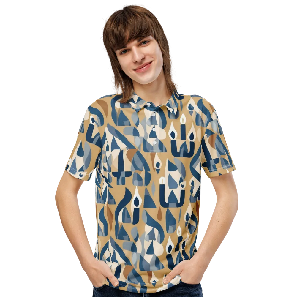 Candle Current on Men's Slim Fit Polo Shirt — Front