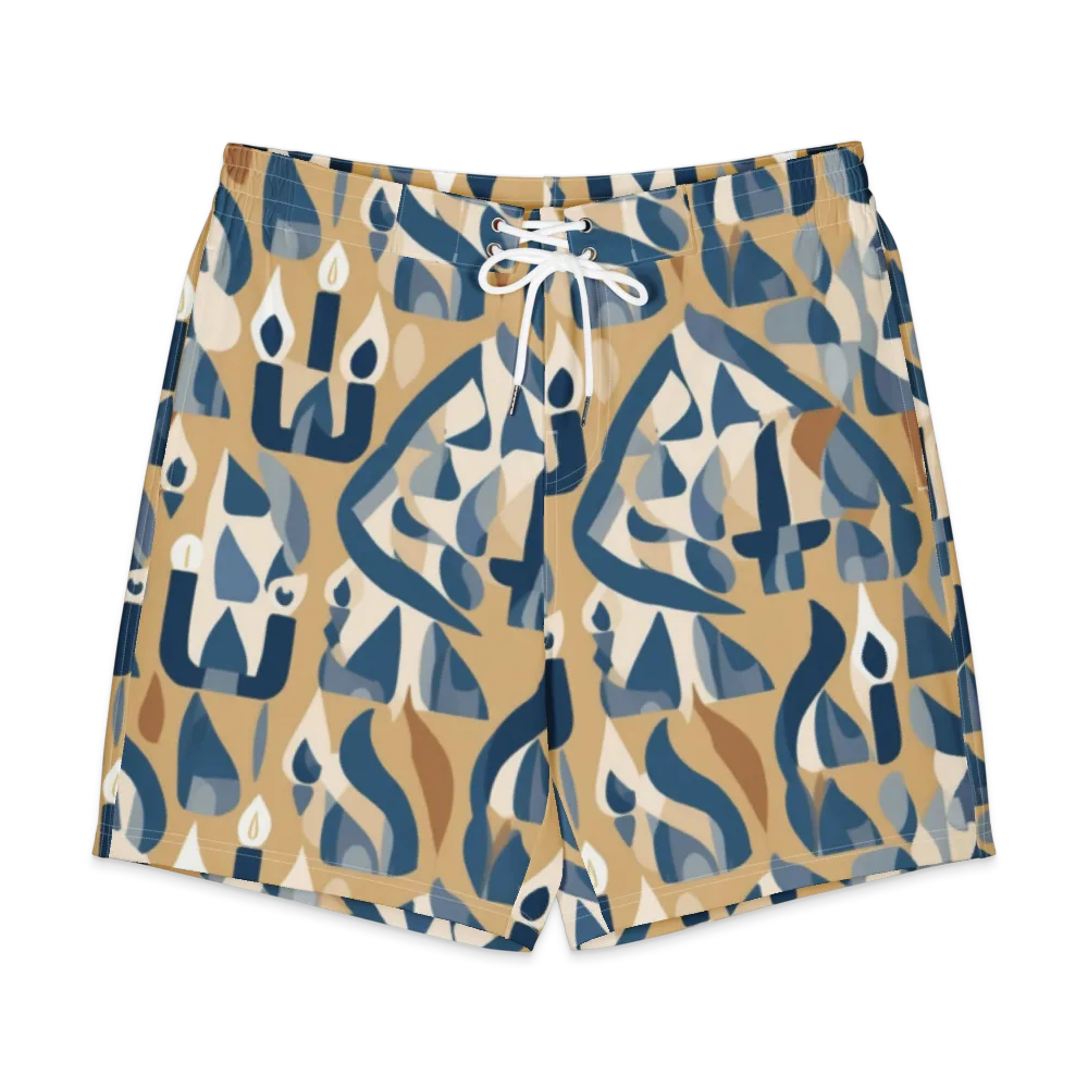Candle Current on Men's Board Shorts — Front