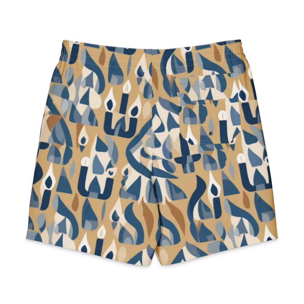 Candle Current on Men's Board Shorts — Back