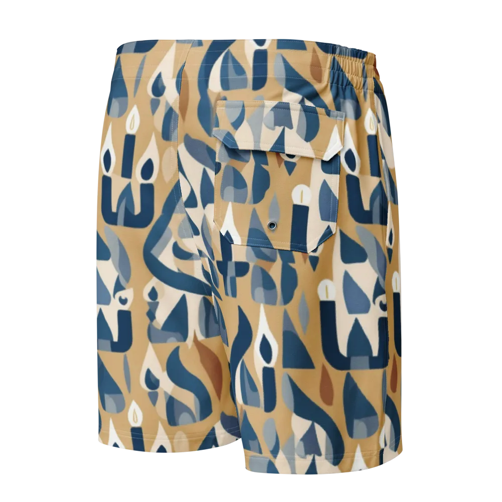 Candle Current on Men's Board Shorts — Back