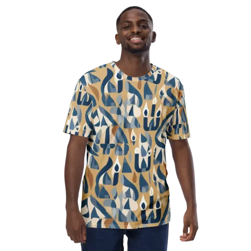 Candle Current on a Men's Crew Neck T-Shirt