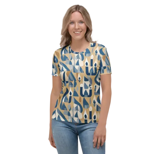 Candle Current on a Women's Crew Neck T-Shirt