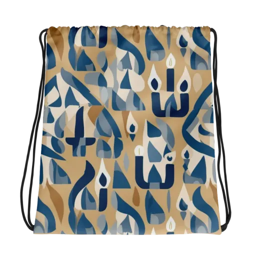 Candle Current on a Drawstring Bag