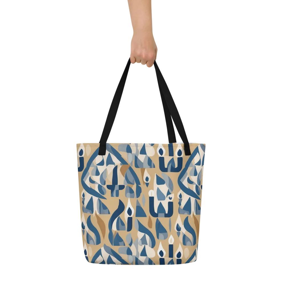 Candle Current on Large Tote Bag W/ Pocket — Front
