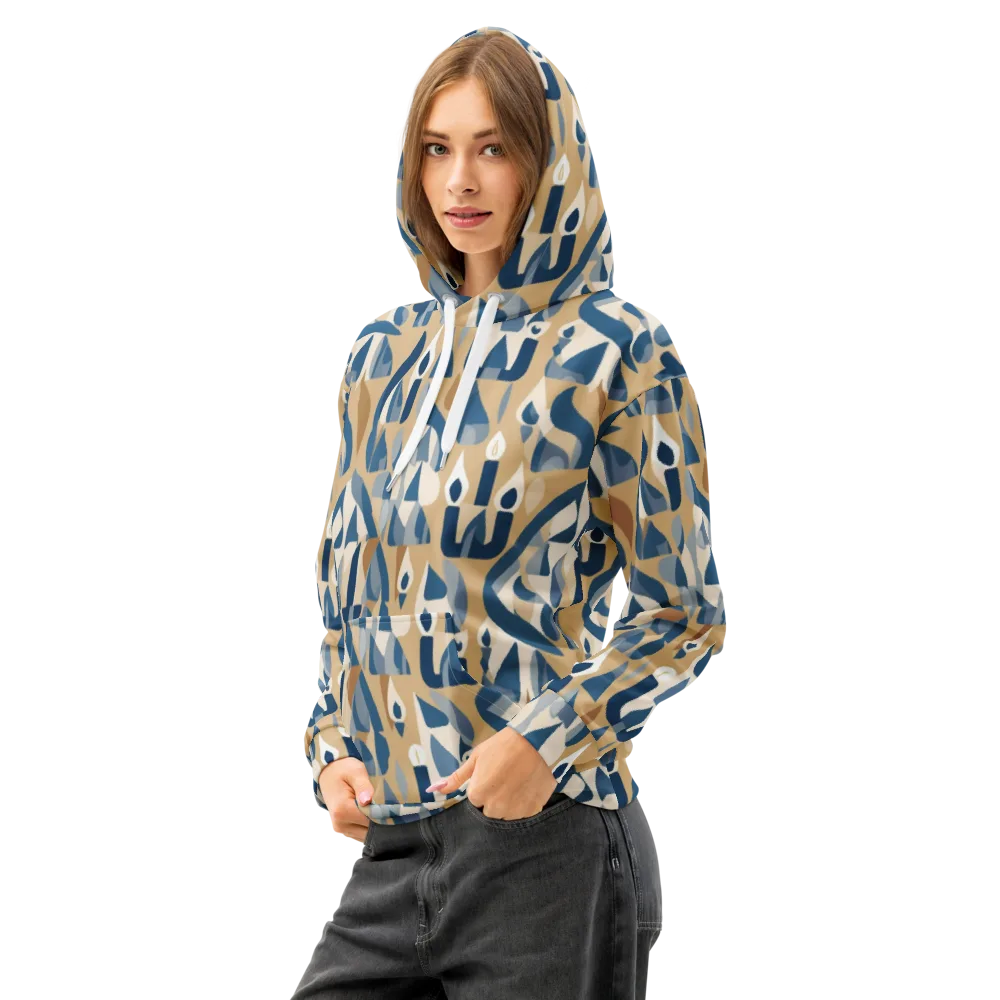 Candle Current on Cotton Hoodie — Left Front